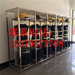 四人位不锈钢消防战斗旋转服装架-消防队专用消防架-厂家批发直销