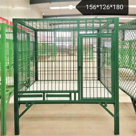 尊迈 单门网片式狗笼 工厂用大型狗笼子 宠物笼子 绿色狗笼厂家价格