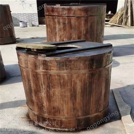 曲阜酿酒设备厂家供应1吨5吨木质酒海 藤编酒海厂家存白酒的容器