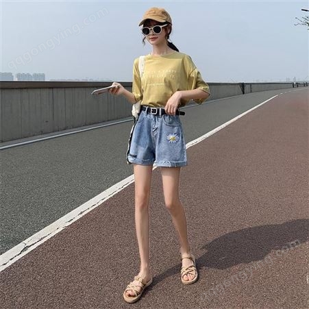 尾货牛仔裤 便宜夏季女士短裤 韩版女装工厂库存货源