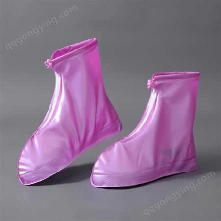上海直销中筒拉链雨鞋 雨天户外防滑雨鞋鞋套 TPE雨靴价格