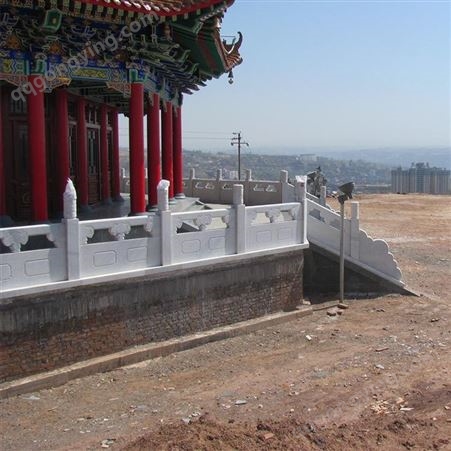 汉白玉石栏杆  寺庙石栏杆设计安装  石栏杆价格