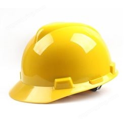 梅思安10179581PE标准型安全帽黄色PE帽壳 超爱戴帽衬PVC吸汗带D型带托下颏带-黄