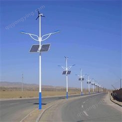 厂家直供感应式双臂灯6米8米12米太阳能路灯一体化led路灯杆
