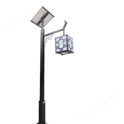 LED太阳能复古单臂30W庭院路灯 户外防水小区公园智能感应 庭院灯
