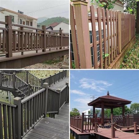 广州塑木护栏 户外木塑栅栏 公园河道塑木扶手栏杆格拉瑞斯厂家批发
