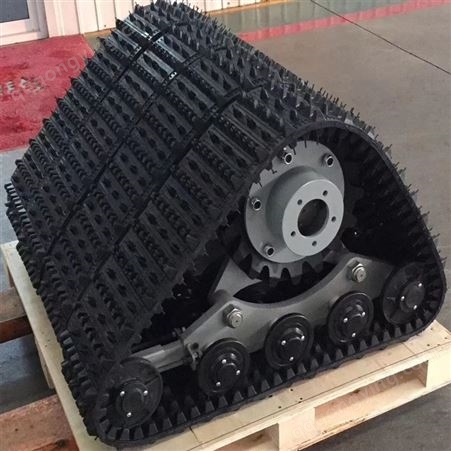 泥泞路三角橡胶履带轮防陷车橡胶履带半链轨生产厂家