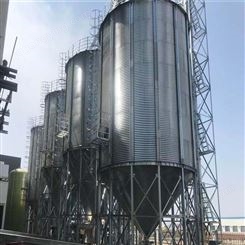 雪莱 大型加厚粮食粉煤灰立式钢板仓 500吨 坚固实用