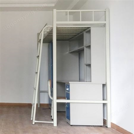铁艺员工宿舍下柜床公寓单人组合床储物高低铁架床可定制