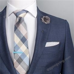 TONIVANI-553格子领带 休闲棉质衬衫搭配 领带厂家设计定制