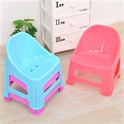 儿童椅子加厚塑料居家实用小板凳宝宝洗澡脚踏凳子创意靠背椅
