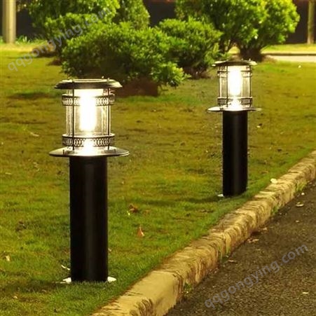 万德福 太阳能公园草坪灯 压铸铝材质 亮化装饰景观造型 定制