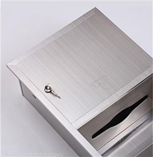 纸巾箱不锈钢带垃圾桶 二合一擦手纸组合柜暗装 1.2米高擦手纸箱