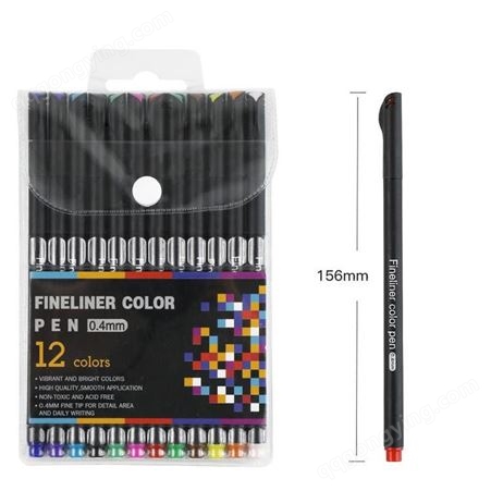 得印(befon) 勾线笔 0.4mm美术针管笔 简约彩色描边笔 记号标记签字手账绘画笔 纤维笔头水彩笔 24色 3265