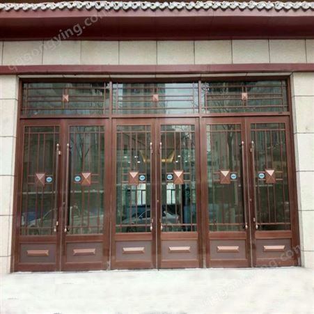 西宁宾馆铜门 自动旋转铜门问青海瑞凯门控设备