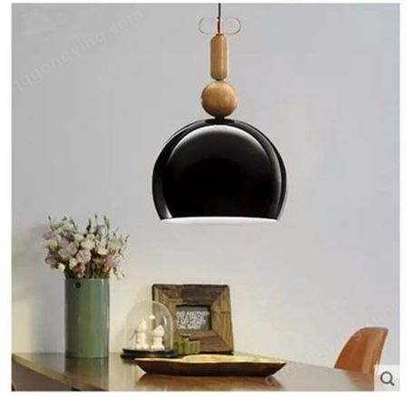 热卖个性简约现代简约餐厅卧室吧台创意木艺术铝材设计师彩色吊灯