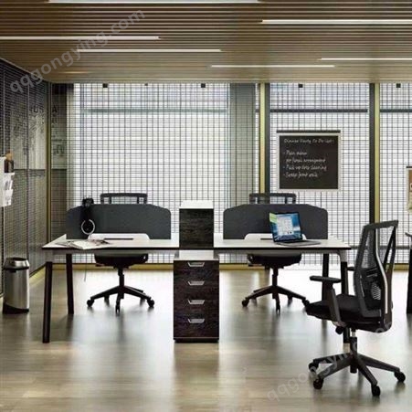 现代开会桌 组合办公桌 桃木色板式办公屏风桌定制