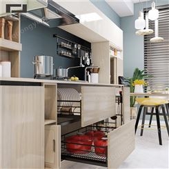 整体橱柜定制 雅赫软装定做现代简约开放式厨房 上门安装