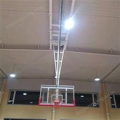 升降折叠型悬顶式篮球架 升降折叠型悬顶式电动液压篮球架 比赛篮球架 