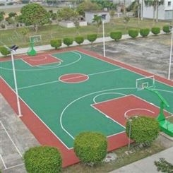 篮球场地面材料种类 塑胶球场施工 永兴 重庆塑胶球场 供您选择